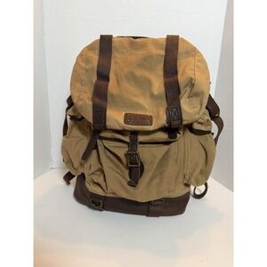 Awesome! Vintage L.L. Bean Continental Rucksack Backpack Waxed Canvas Leather